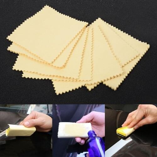 Glass Coating Cloths Eyeglasses Camera Lens Lint-free Waxing Kit Nano Wiping Soft 20PCS 10*10cm Yellow Microfiber