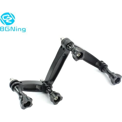 Tripod Monopods Aluminum Alloy Extension Arm Helmet Mount Selfie Stick Kit with Screws for Sport Camera Hero 5 4 3+ SJCAM Xiaoyi