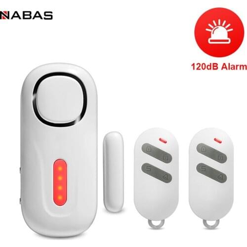 NABAS Wireless Door Window Alarm Sensor Burglar Alarm Window Alarm Detector Security Protection Wireless Alarm System