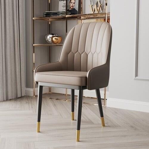 Nordic Light Luxury Dining Chair Household Post Modern balcony Negotiate Chair Restaurant Desk Stool Backrest Ins Wind