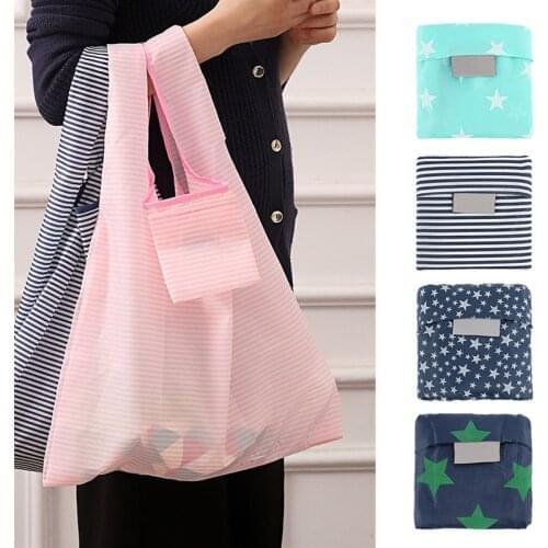 Foldable reusable shopping bag reusable storage bags travel kitchen Household foldable shopping bag