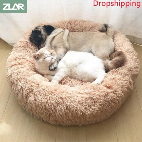 Super Soft Dog Bed Sofa Plush Cat Mat Dog Beds For Labradors Large Dogs Bed House Pet Round Cushion Best Dropshipping