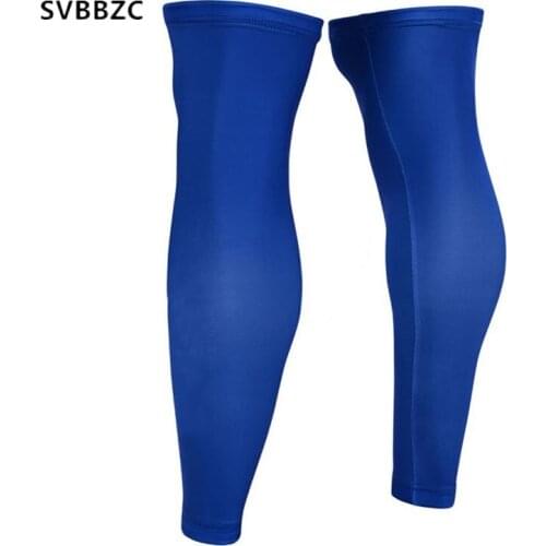 Running Cycling Legwarmers UV Sunscreen Leggings Blue Bicycle Leg Warmers Outdoor Sports Safety Knee Pads