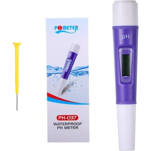 Waterproof pH Meter 0-14PH Digital Water Quality Monitor Tester for Pools Drinking Water Aquariums With ATC Resolution:0.01PH