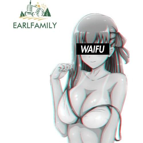 EARLFAMILY 13cm x 8cm for Matou Sakura Waifu Material Car Stickers Funny Decal Campervan Auto Car Assessoires Decoration