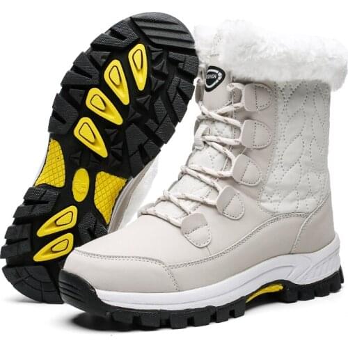Black white pink women snow boots winter keep warm snow boots women boots Warm waterproof shoes size 36- 42