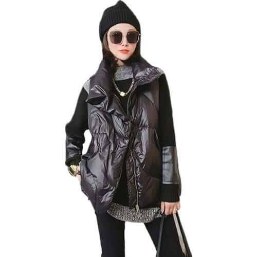 2021WinterNew Women Jacket Down Cotton Vest Female Parka Vest Mid Long High Quality Warm External Wear Loose Waistcoat CoatR1344