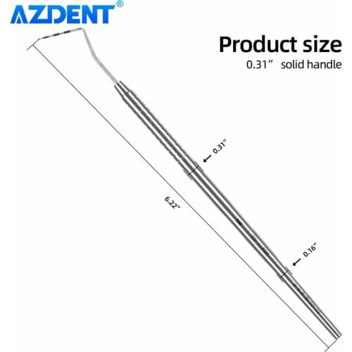 AZDENT Dental Periodontal Probe Scale Probe Stainless Steel Instrument Endodontic Probe 1/2/3/4/5/6/7/8# Disinfection Tools