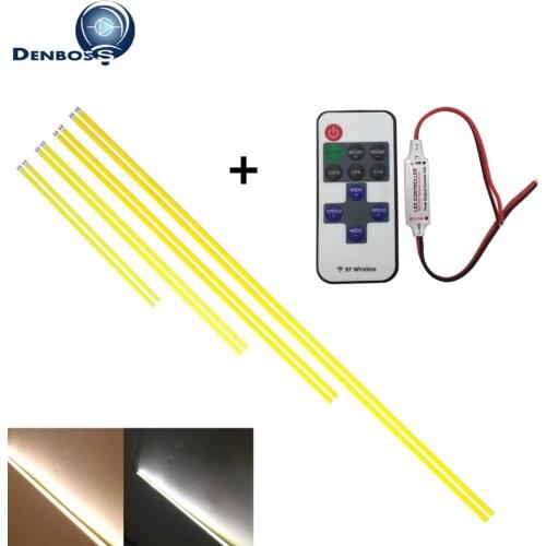 10PCS 5PCS 200mm 300mm 400mm 500mm 600mm flexible 12V led cob strip Bar light with wireless RF controller for 12V light cob led