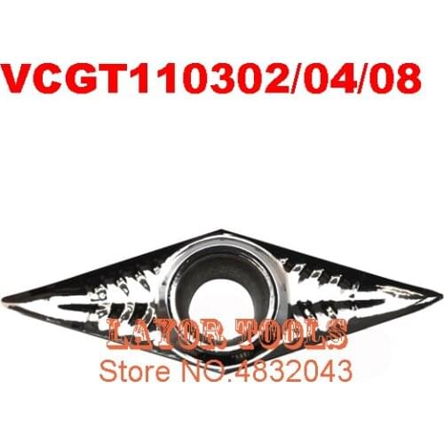 10PCS VCGT110302/VCGT11304/VCGT110308 Aluminum carbide insert,CNC lathe tool,suitable for aluminum processing,insert SVJCR/SVVCN