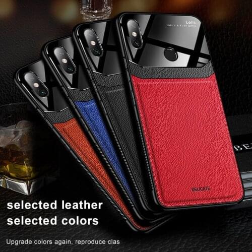 100pcs/lot Organic PC Back Phone Case For Xiaomi 8 Lite Max 2 Max 3 Skin Pattern Leather Grain Cover