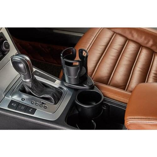 360° Rotating Car Seat Cup Holder Expander 2 in 1 Drinking Bottle Organizer Coffee Cup Storage Rack