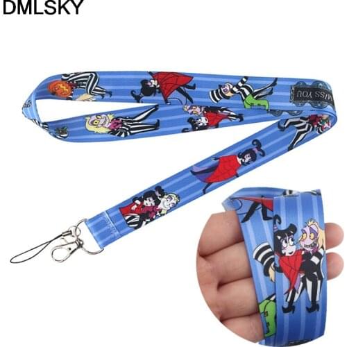 24pcs/lot DMLSKY Anime cartoon Lanyard keychains Badge ID Lanyards Mobile Phone Rope key Lanyard Neck Straps Accessories M4191