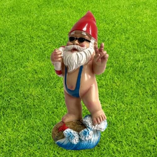 3D Swimming Dwarf Figurines Resin Gnome Doll Garden Resin Craft Statue Swimming Pool Decoration Garden Dwarf Gnome Sculpture