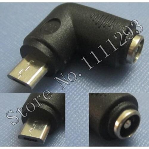 5pcs/lot Adapter Charging Head 5.5X2.1 Turn Micro USB Interface DC Cable Adapter Connector for Tablet mobile phone etc ( Elbow )
