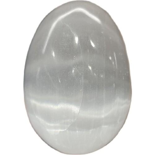 70mm Selenite Ball Or Egg Shaped Love Aromatherapy Gypsum Stone Quartz Crystal Yoga Power Relaxation Reiki Healing Home Decor