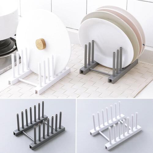 Abs Plastic Dish Storage Rack Kitchen Dish Pot Lid Drain Storage Rack Kitchen Supplies Storage Rack Kitchen Accessories