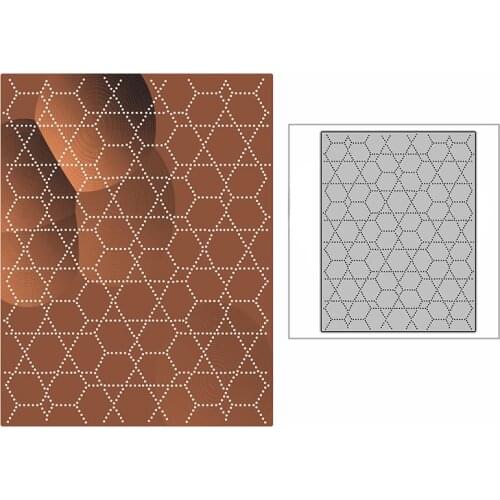 New Dotted Six-pointed Star Diamond Plate 2021 Metal Cutting Dies for DIY Scrapbooking and Card Making Embossing Craft No Stamps