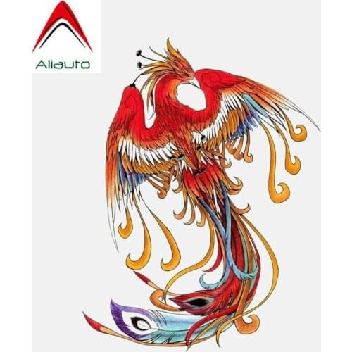 Aliauto Car Stickers Beautiful Phoenix Flying Accessories Decoration Vinyl Decal for Mazda Subaru Golf Mini Cooper Kia,14cm*18cm