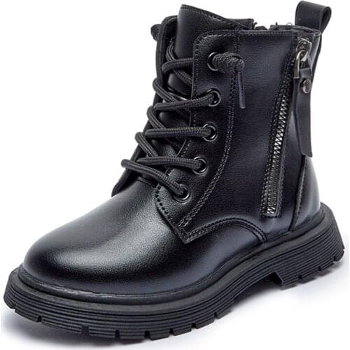 Childrens Martin Boots Autumn winter 2021 New genuine leather Boys Shoes Girls Fashion Boots 4-15 Years Old the British style