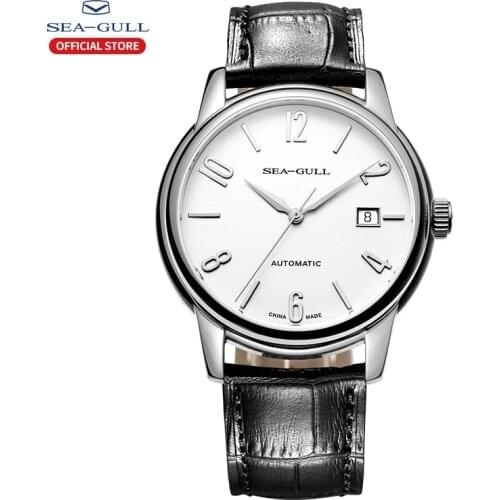 Seagull Luxury Sapphire Watch Mens Business Automatic Mechanical Watch Fashion Belt Waterproof Mens Watch Relogio Masculin