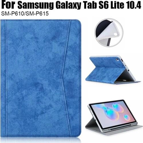 For Samsung Galaxy Tab S6 Lite 10.4 Case SM-P610 SM-P615 P610 P615 with Pen Holder Cover for Tab S6 Lite 10.4" Tablet Case