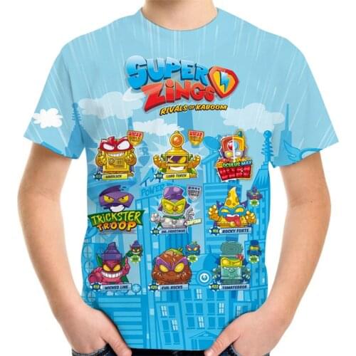 4-13Y Children Super Zings Series 6 3D Print T-Shirt Summer Kids Superzings Tshirts Boys Girls Teens Game Anime Birthday Clothes