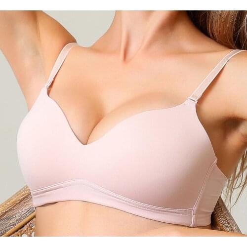 Womens 100% Real Silk Lining with outside smooth fabric everyday Comfortable Wireless Bra Bralette 2039