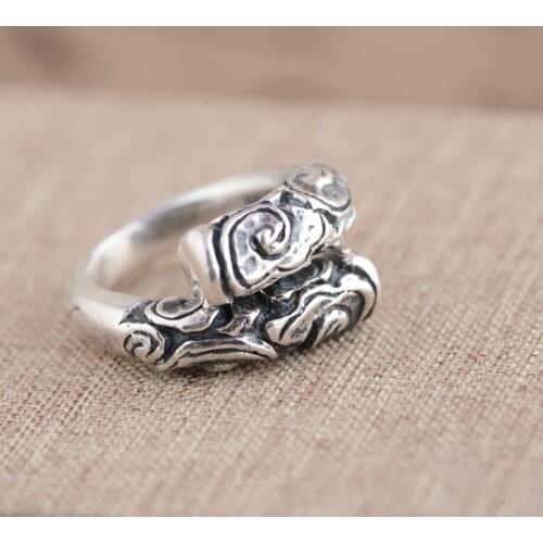 L&P 2018 Jewelry Line S990 Silver Silver Antique Style Great Personality Ring Network