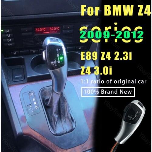 Modified Car-styling Replacement Silver Black for BMW 2009-2012 E89 Z4 2.3i 3.0i Carbon Fiber Pattern LHD Led Gear Shift Knob