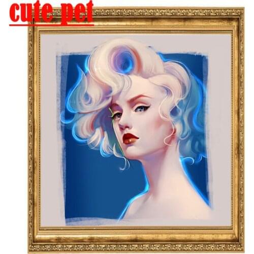 Mosaic Woman portrait Diy Full Square Diamond Painting Rhinestones No Frame Handicraft diamond Home Decor the Diamond Embroidery