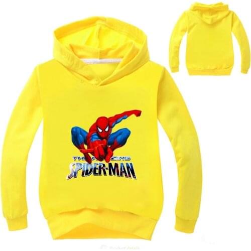 2021 New Fashion SpiderMan Boys Girls Casual Sweatshirt Kids Hoodies Long Sleeve Sweatshirt Children Clothes