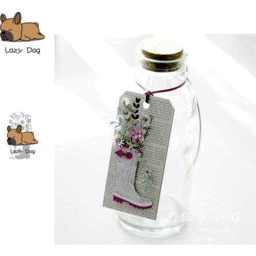 Rain Boots and Flowers Metal Cutting Dies Scrapbooking Stencil Craft Embossing Die Cuts Card Making New Dies For 2019