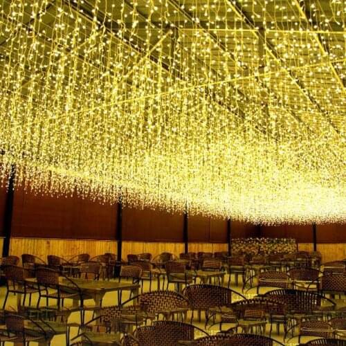 Led Icicle Curtain Firefly String Light Fairy Light for Wedding Home Party Decoration EU/AU Plug Patio Lights House Decoration