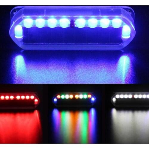 High Brightness Solar Power Bicycle LED Warning Light Caution Lamp for Anti-collision Motorcycles Night Road Operations