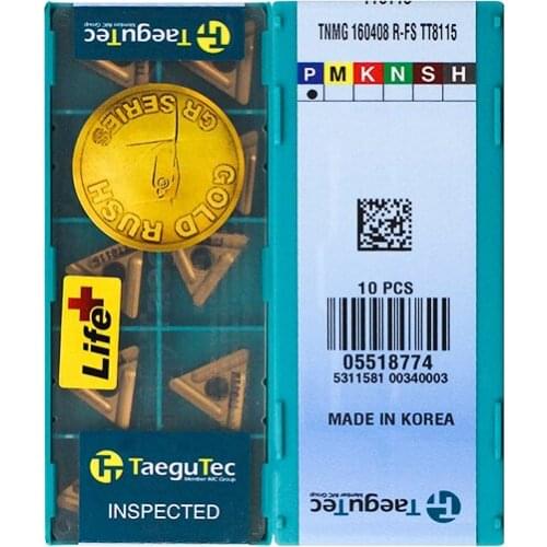 TNMG160408R-FS TT8115 Original Taegutac Carbide Inserts Turning Inserts Lathe Tools 10Pcs/Lot