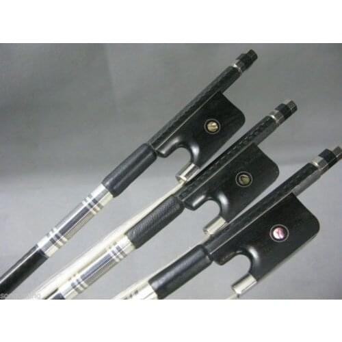 3pcs of plaid Carbon fiber VIOLA bows 4/4 #7116