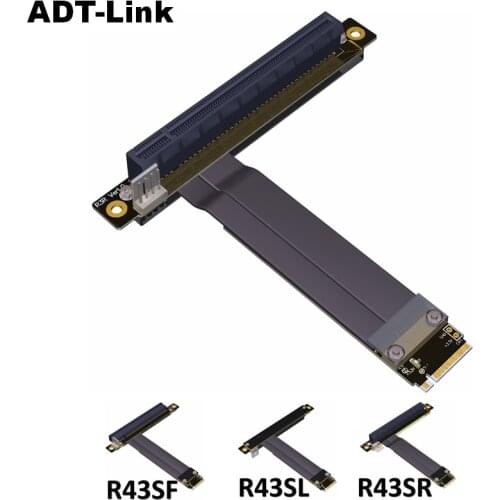 32G/bps PCI-e 16x To M2 M.2 NGFF NVMe Key-M 2230 2242 2260 2280 Riser Card Gen3.0 Cable PCIe x16 Extender with Sata Power Cable