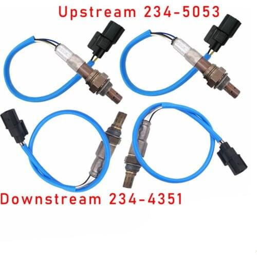 4Pcs Upstream & Downstream Oxygen Sensor For Acura MDX V6 3.7L 2007-2009 234-5053 234-4351