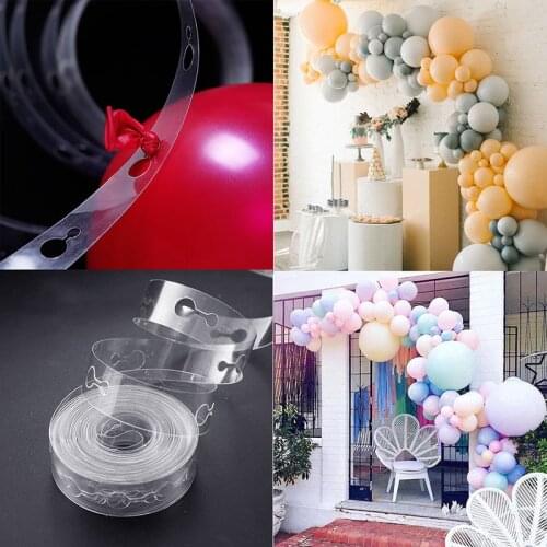 5 meters Plastic Balloon Chain Arch Balloons Fixed Accessories Wedding Birthday Party Balloon Party Baby Shower Backdrop Decor
