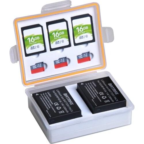 Batmax 2Pcs NP-W126 NPW126 NP-W126S Battery with Box for Fujifilm HS30EXR HS33EXR X-Pro1 X-E1 X-E2 X-M1 X-A1 X-A2 X-T1 X-T10