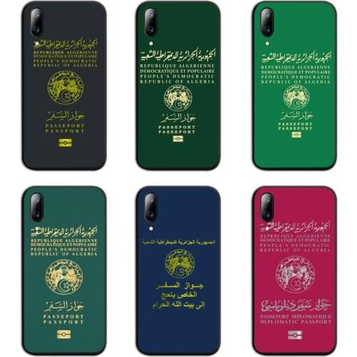 Algerian Passport Tshirt Phone Case For Vivo Y91c Y17 Y51 Y67 Y55 Y7s Y81 Y19 Y97 Y93 V17 vivos5