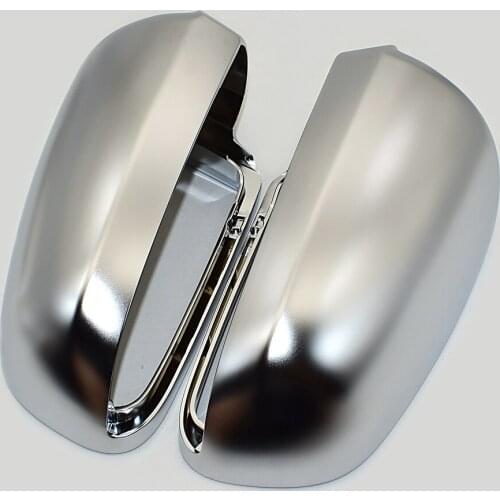Anzulwang Matt Chrome Mirror Cover Rearview Side Mirror Cap S Line For Audi A4 B6 B7 A6 (2003-2007) S4