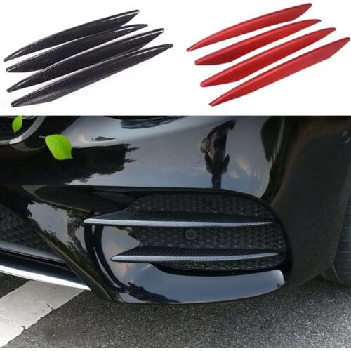 Car Styling Front Rear Fog Lamps Cover Grille Slats Fog Lights Trim Strips for Mercedes Benz E Class W213 2016 2017 2018 E43 AMG
