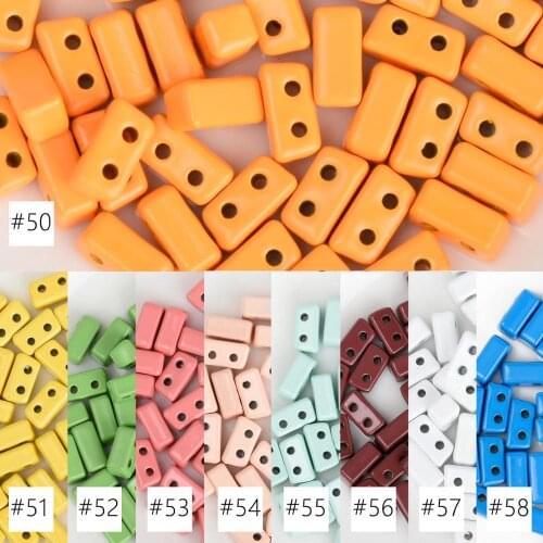 8*4*4mm Enamel Tile Beads Trapezoid Shape Enamel Beads With 2 Holes 5PCS 103232
