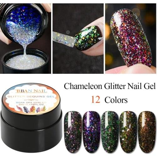 5ml Chameleon Series Gel Polish Soak Off Long Lasting Gel Painting Gel Shimmer Nails UV Gel Polish Varnish Lacquer