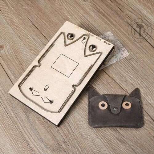 ZONESUN Customized Owl Shape Leather Holder Purse Small Wallet Punching Tool Cutting Die Mold Animal Japanese Steel