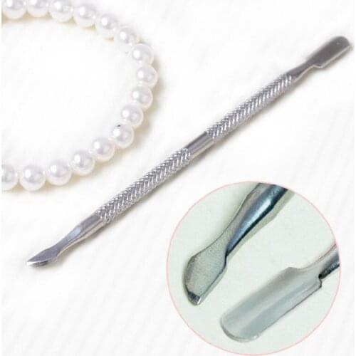 1Pc Nail Art Tools Stainless Steel Cuticle Pusher Spoon Remover Nail Care Cleaner Manicure Nail Art Pedicure Tool