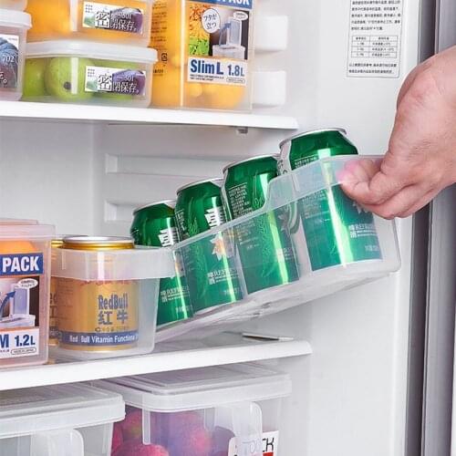 Refrigerator Storage Box Fruit Storage Basket 1.3L Kitchen Containers Beverage Can Finishing Box Household Food Storage Holder