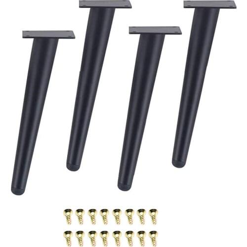 4Pcs/Set 15/20/25/30CM Furniture Table Legs Metal Tapered Sofa Cupboard Cabinet Couch Legs Feet Stool Chair Leg Feet